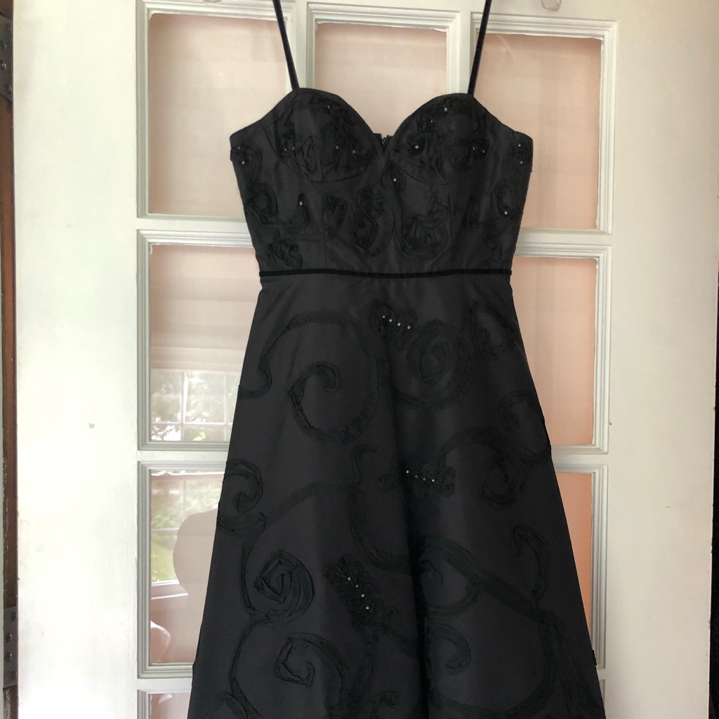 Laundry By Shelli Segal Black Cocktail Dress Sz 2